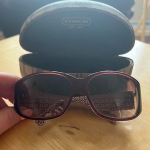 Burgundy COACH sunglasses in excellent condition